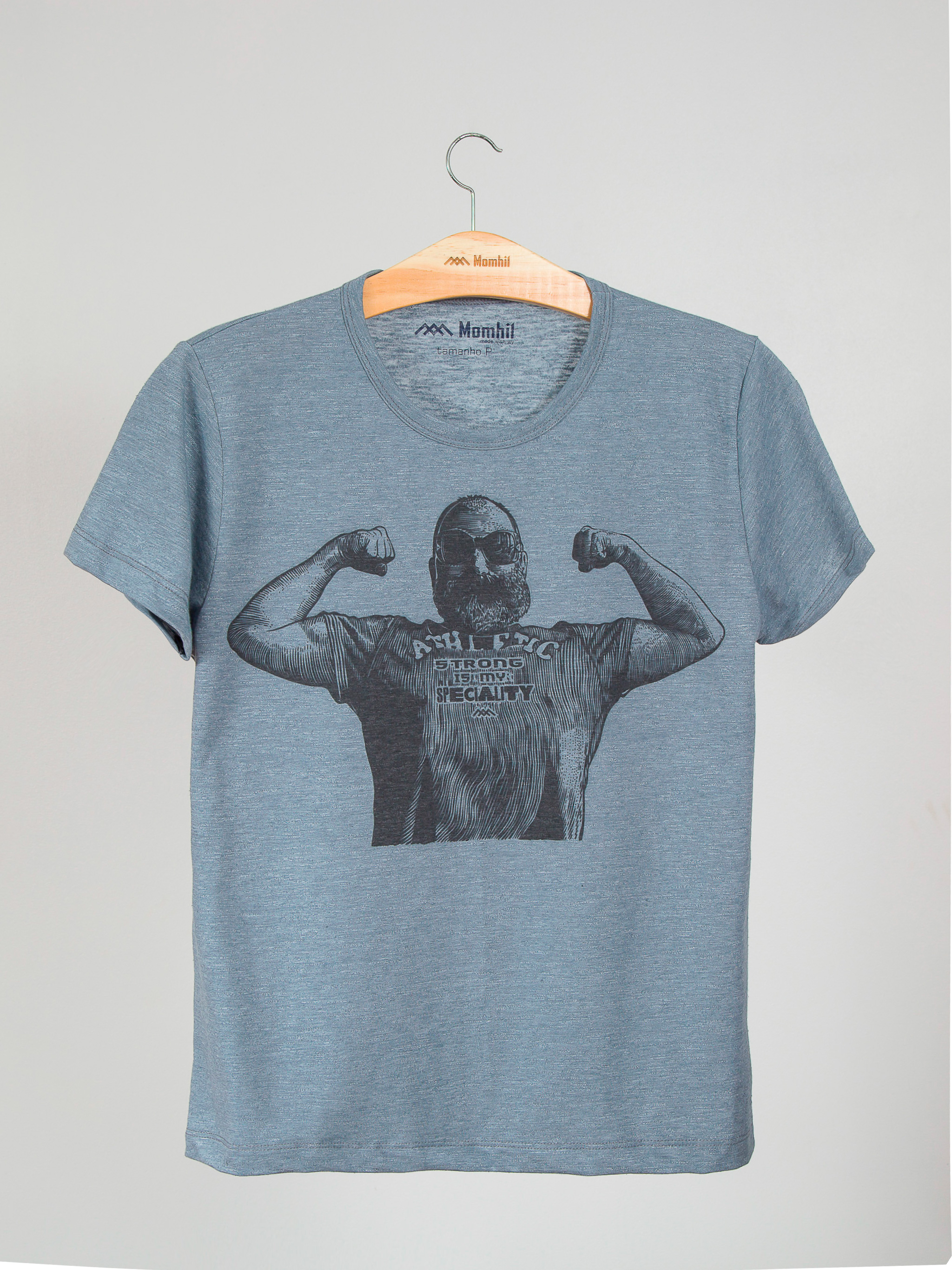 T-shirt malha botonê Strong